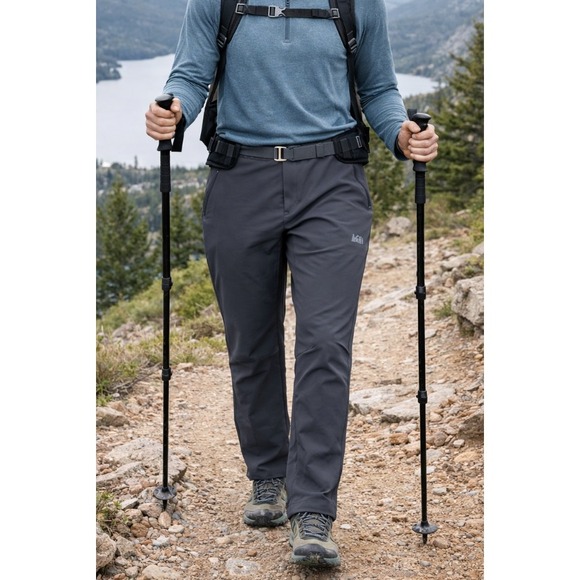 REI Other - REI Men's Gray Outdoor Hiking Pants Size 38W X 30L Zip Pockets Belt Loops